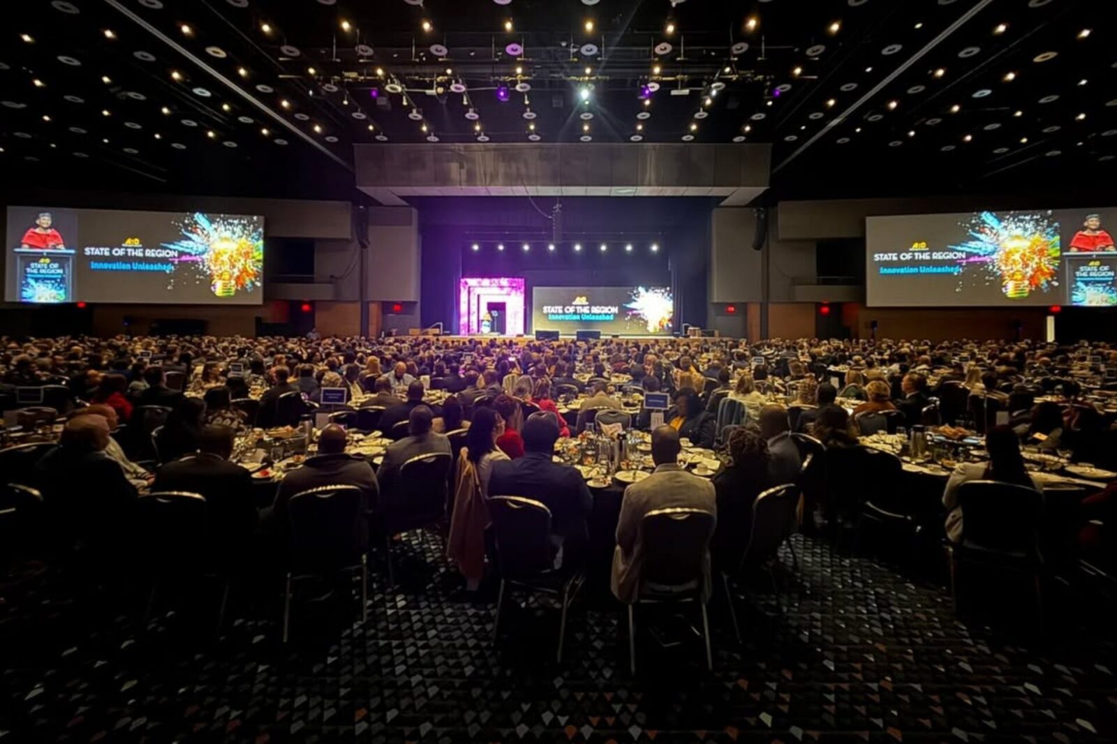 State of the Region Breakfast Event AV Production | Innovent Technologies Atlanta Regional Commission State of the Region breakfast event with AV production by Innovent Technologies