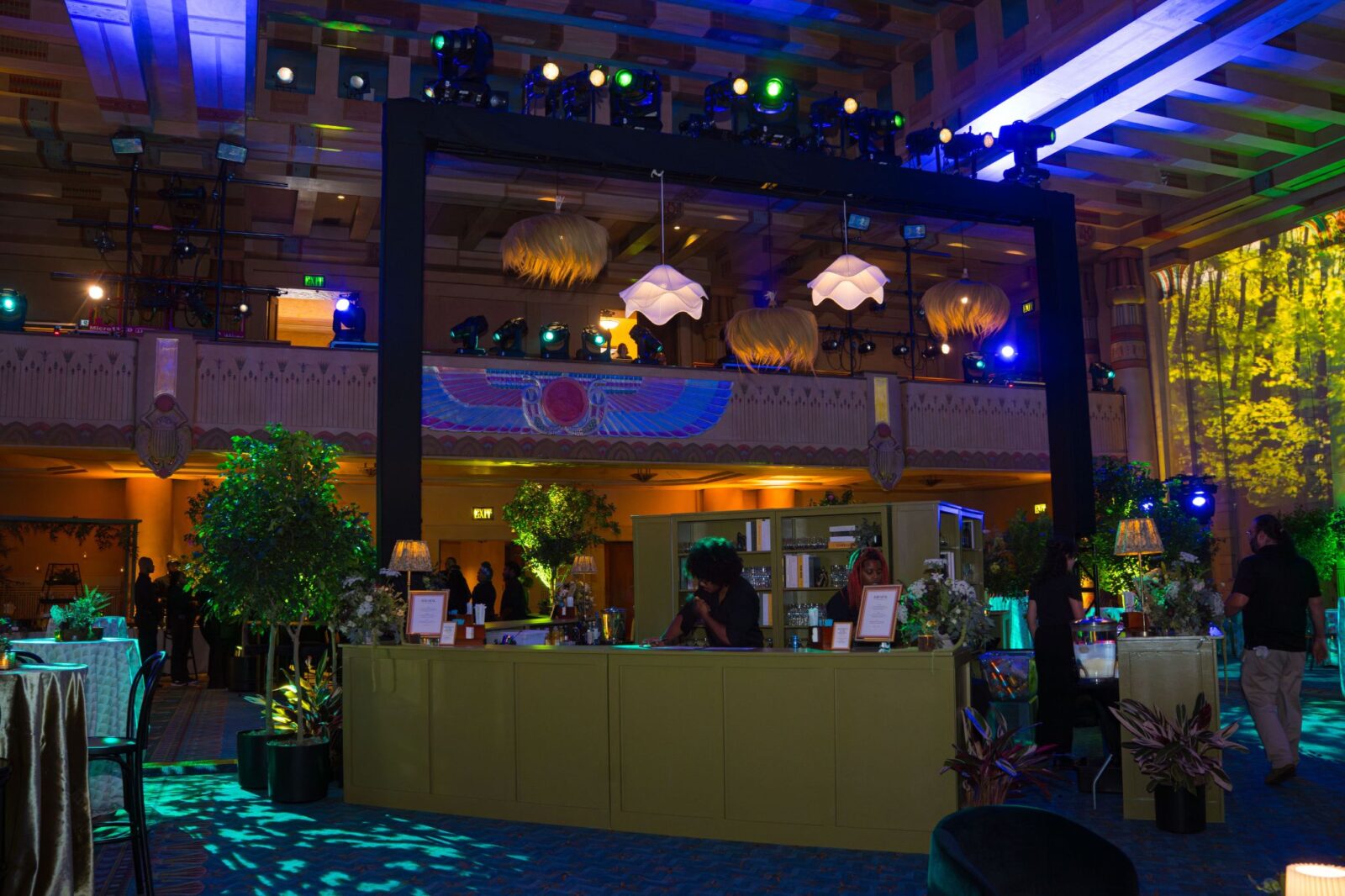 IHG Hotels & Resorts post-conference celebration at The Fox Theatre with custom lighting, bar build-out, scenic decor, and elevated event production by Innovent Technologies