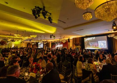 Live virtual auction and LED screen production at Piedmont Healthcare Luminaria gala in Atlanta