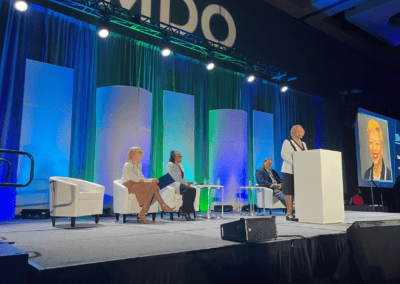 SMDO 2026 morning keynote session with executive stage design and scenic lighting panels