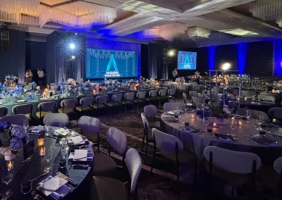 Ballroom lighting and stage production by Innovent Technologies for the 2026 Allie Awards in Atlanta