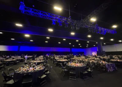 Overhead truss rigging and ballroom lighting production by Innovent Technologies at the Georgia International Convention Center